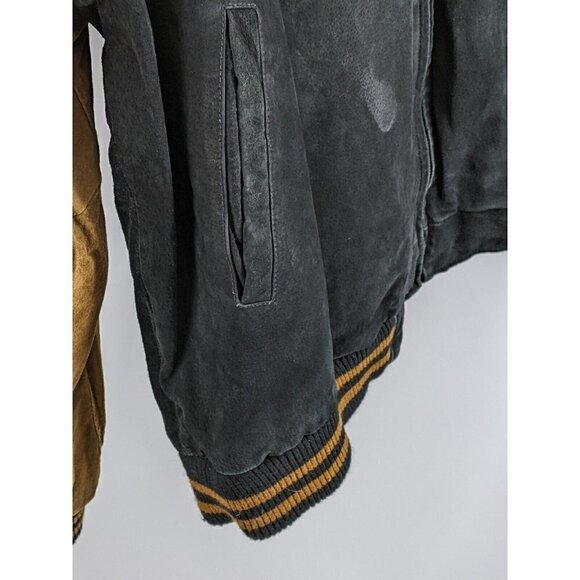 VTG Salt Lake City Utah Winter Olympics 2002 Bomber Jacket Suede 3XL Tall - Picture 7 of 11